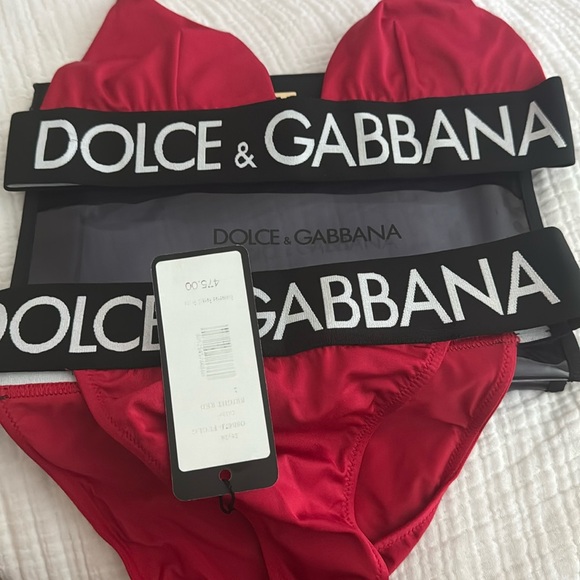 Never worn dolce and gabbana red swim suit